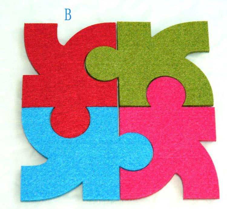 供应 彩色毛毡 毛毡杯垫 毛毡水杯垫 毛毡餐垫 毛毡地垫