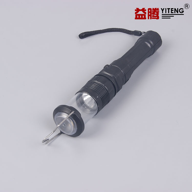 Manufacturers supply LED Black flashlight Camp Hook type Dry cell Flashlight Maintenance emergency light