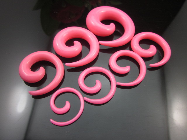 Acrylic Pink Snail Ear Expander Piercing Jewelry Wholesale Cartilage Earring detail image 8