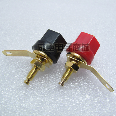 音箱喇叭接线柱大电流纯铜接线端子逆变器专用圆形全铜接线柱批发|ms