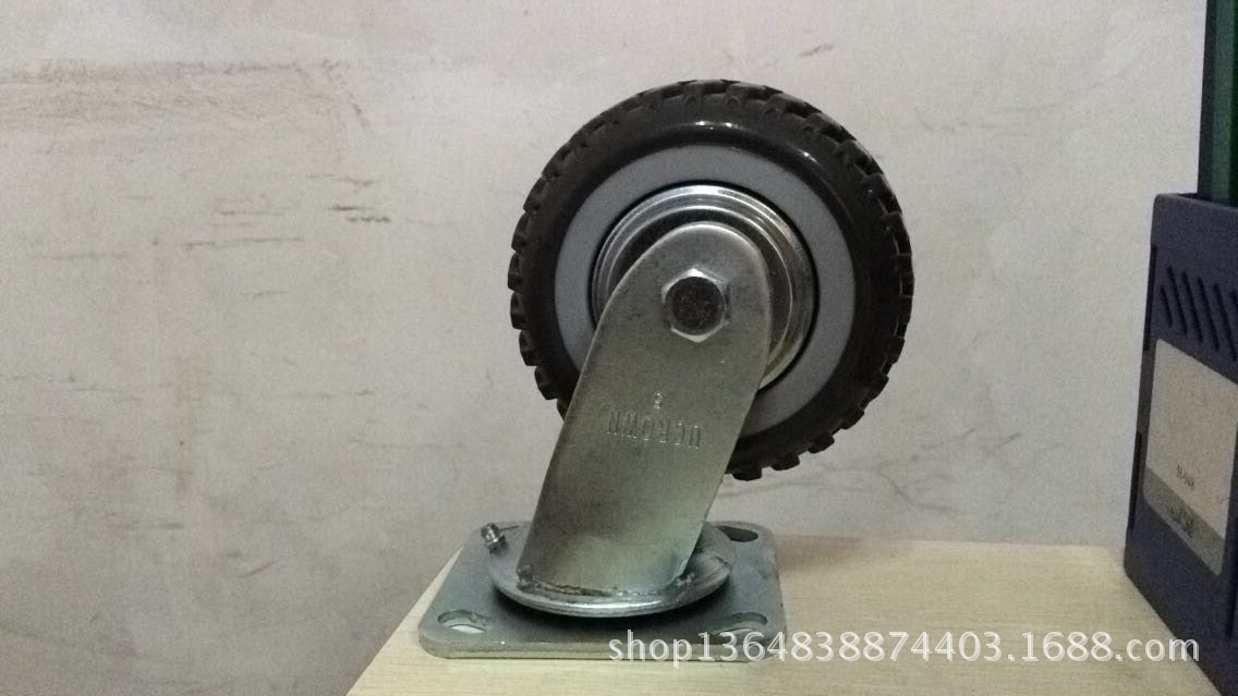 轮子 4寸重型聚氨脂烽火万向轮优冠脚轮静音轮PU轮厂家直销