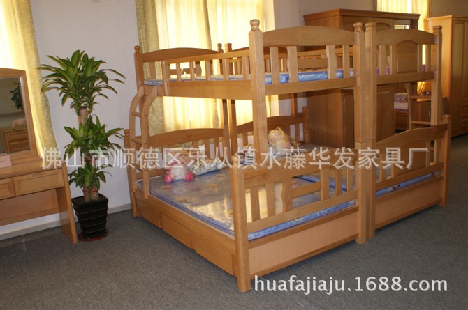 实木床儿童双层特价榉木上下床多功能组合床实木床欧式厂家直销