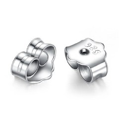 1688地攤貨源新款s925銀針耳釘堵塞耳帽耳扣飾品配件銀飾一件代發