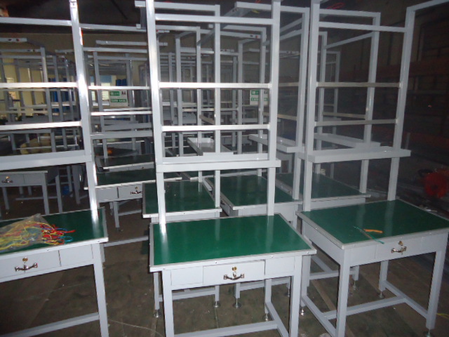 宁波防静电独立工作台 慈溪铝合金灯架工作台桌重型不锈钢置物台