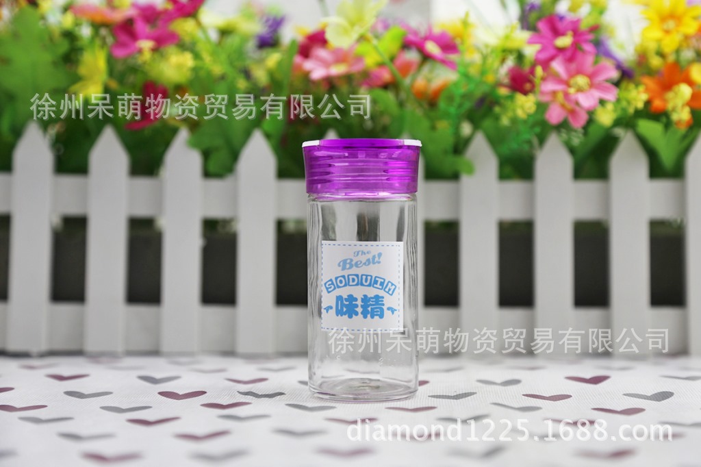 六色塑料蓋子調味品瓶