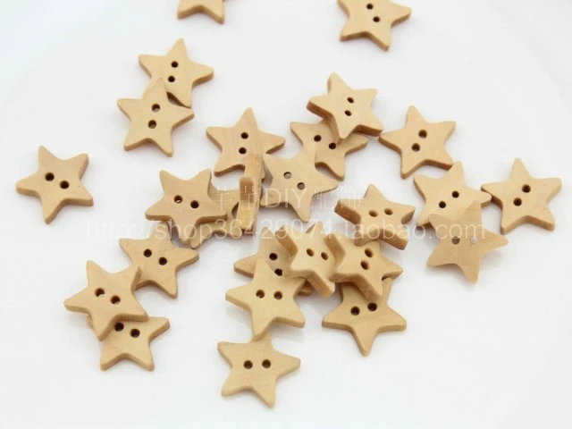 Оптовая ручной работы DIY аксессуары Кнопка Личность Пряжка 1,6 см бревенчатая Пряжка мультяшная Звезда Кнопка