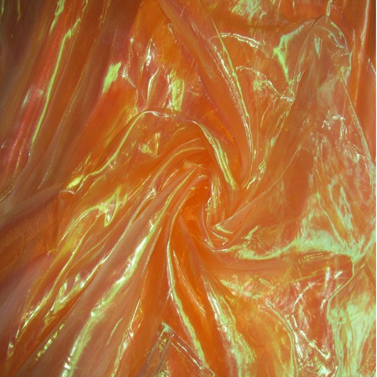 现货供应平七彩纱欧根纱面料 平板七彩柯根纱 舞蹈服装饰面料批发