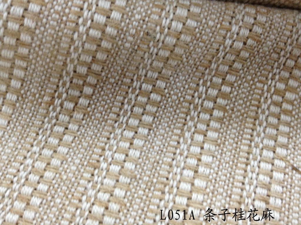 东莞虎门银帆品质 竹节桂花黄麻 交织布自然风 现货供应热销