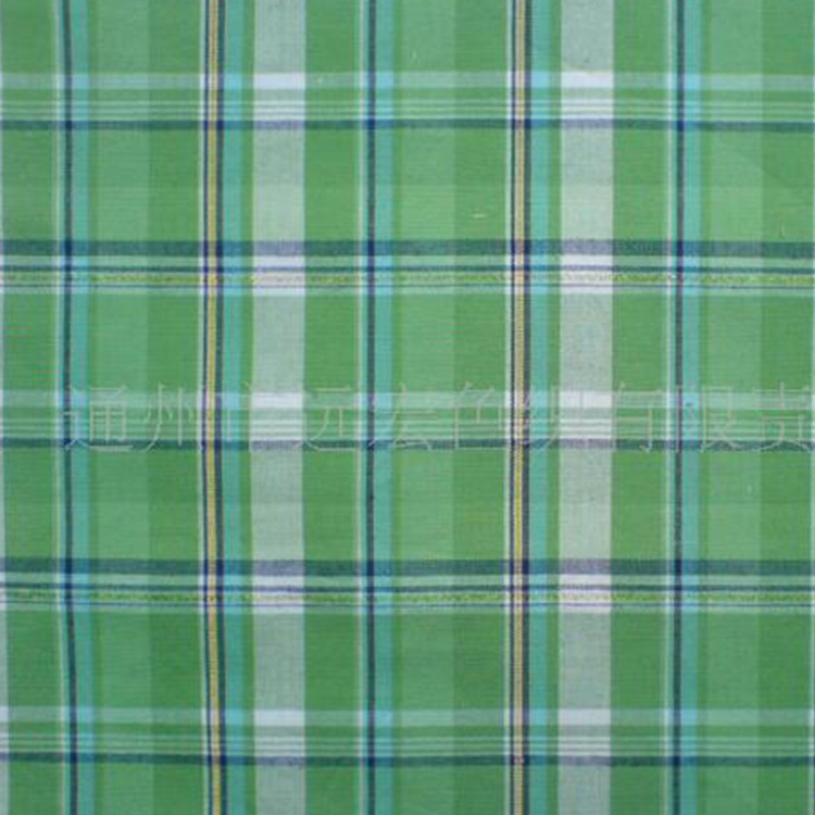 大量销售 衬衫格子面料 南通全棉格子提花布 YH026