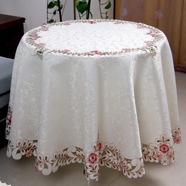 热销桌布爆款 现代简约家居餐桌布台布桌椅套件 绣花桌布布艺批发