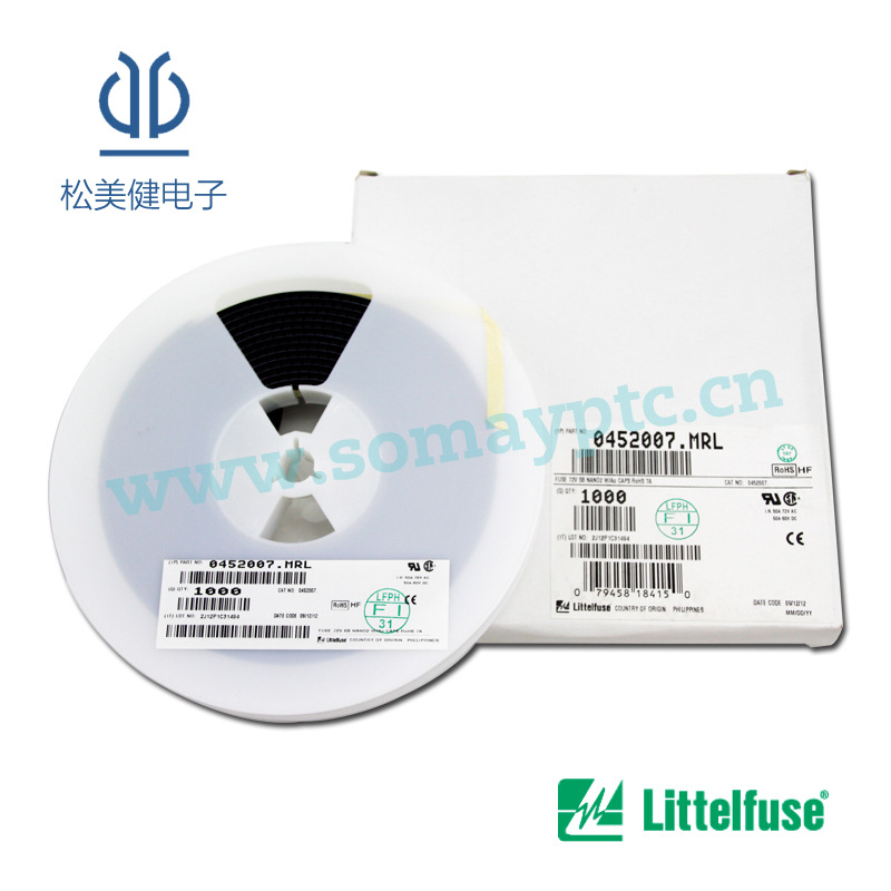 贴片保险丝 1808 力特 Littelfuse 0452007.MRL 7A 72V