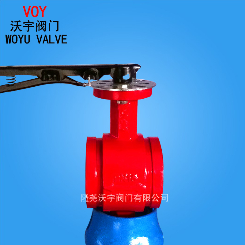 厂家直销 D81X-16手柄蝶阀 耐高温蝶阀 阀体衬胶沟槽蝶阀