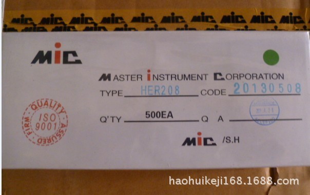 厂家大量供应HER208 DO-15高效率二极管