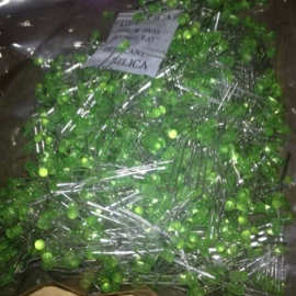 厂家直销3mm无边绿发绿普亮短脚LED发光二极管灯珠节能