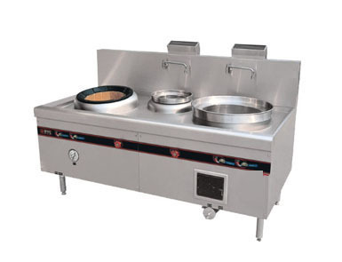 不锈钢一炒一温一蒸炉柴油一炒一蒸炉灶燃气蒸灶