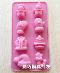 Supply silicone cake molds Christmas Peace Night biscuit molds baking molds
