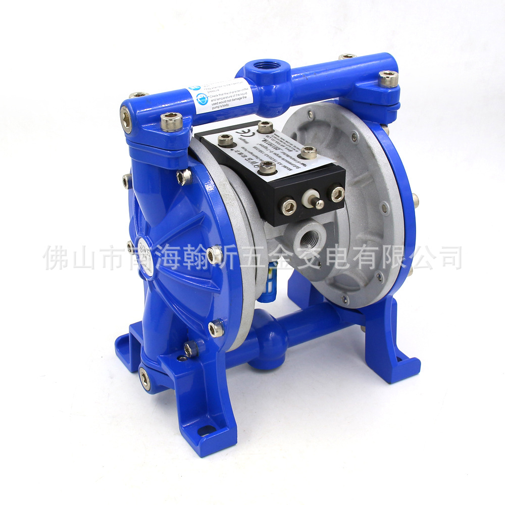 台湾欧维尔AS-15高精密铝合金4分气动双隔膜泵/油漆泵/泵浦20mm