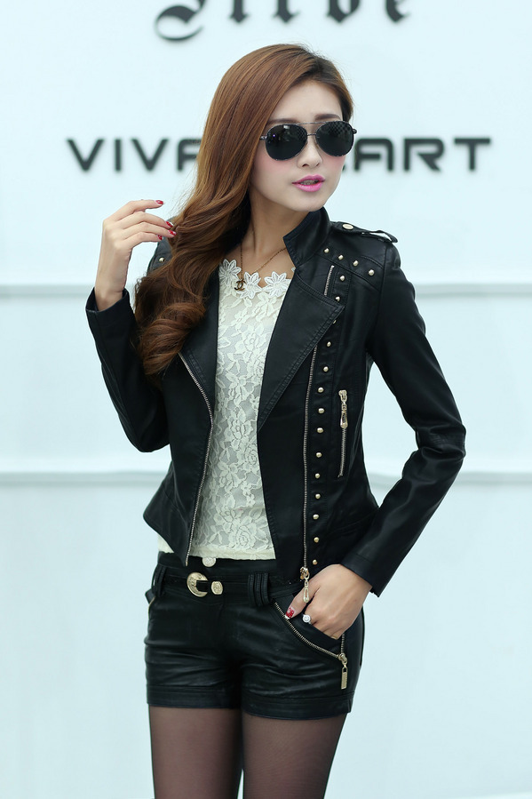 Veste cuir femme en PU - Ref 3447610 Image 40