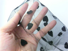 黑色绣花纱网 透气/凉爽/美观 蕾丝网/衣服用网料