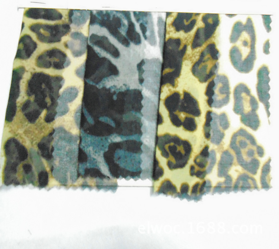 雪纺印花布 豹纹夏季服饰布料 涤纶透气柔软花豹 围巾丝巾布2540