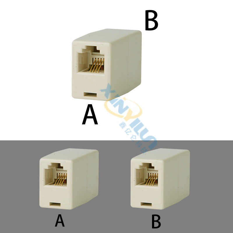 Телефон прямой-через RJ11 6p4c телефон удлинитель телефонная розетка адаптер RJ11 Электрический
