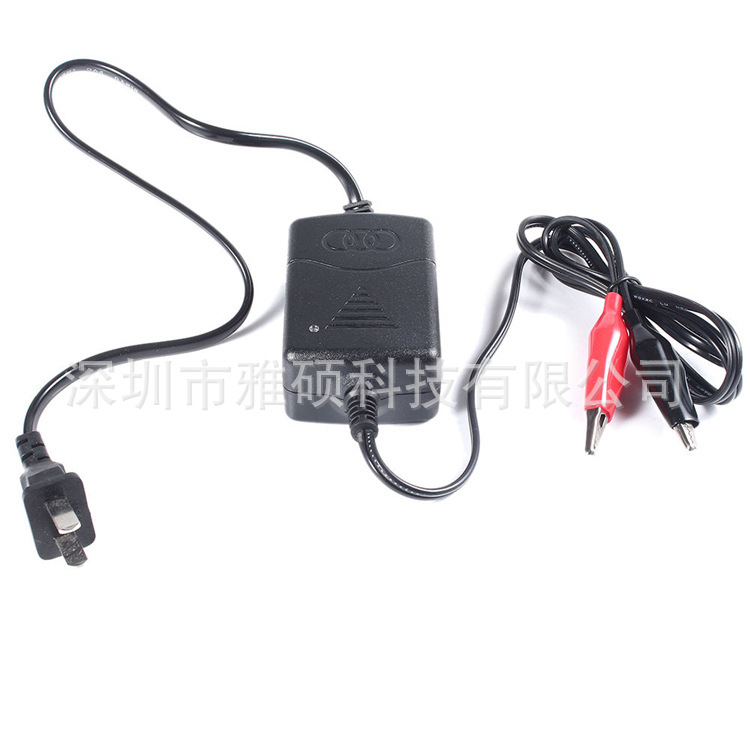 智能型三段式12V1A电瓶充电器电瓶修复 短路保护充满自停自动变灯