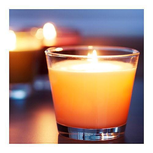 Diverse glass candle