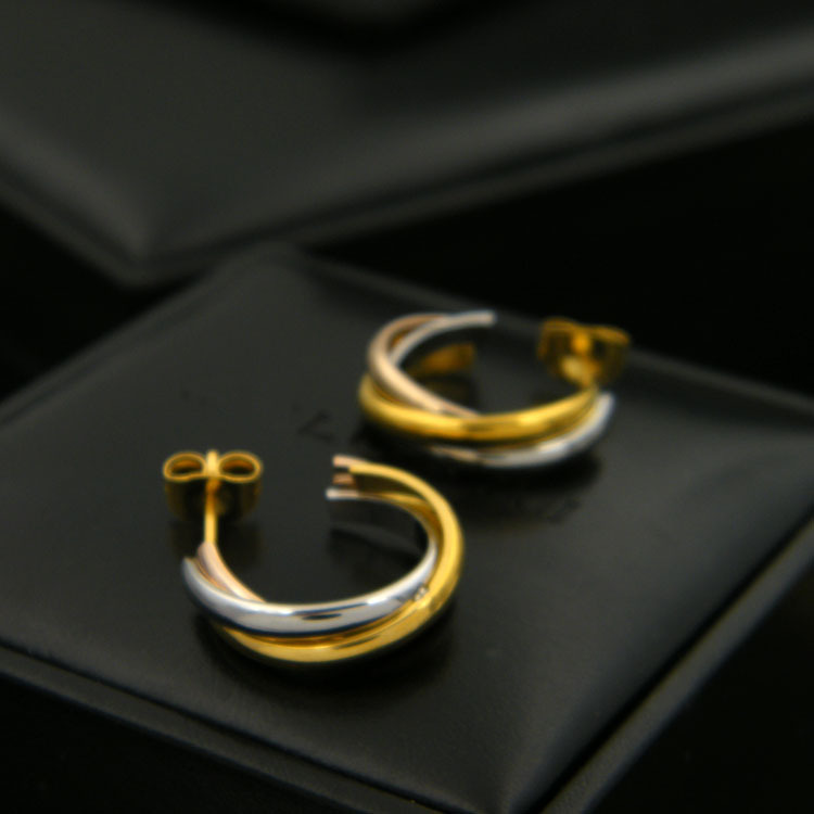 1 Pair Quantity Holiday, Shopping Occasion 1 Pair Basic Geometric Plating Titanium Steel Earrings