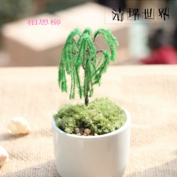 Qingping World Moss Microfin украшение ювелирное Cherry Blossom Tree Mini Peach Blossom Tree DIY материал