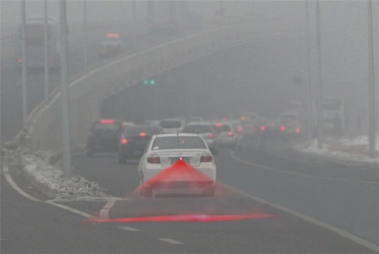 汽車防追尾激光霧燈/防雨防霧霾led後霧燈車尾燈倒