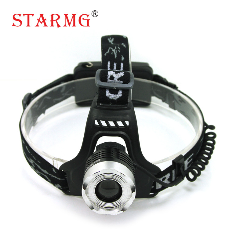 新款led強光頭燈 三檔超亮節能充電防水調焦頭燈