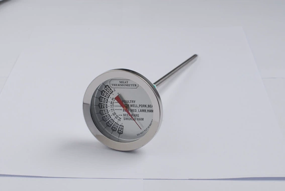Qijiesheng оптовая продажа с фабрики обработка термометра индивидуальный Кухонный Термометр для приготовления пищи Тип зонда биметаллический термометр