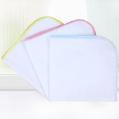 High-density double-layer baby white cotton gauze handkerchief small square towel baby saliva towel cross-border Amazon AliExpress