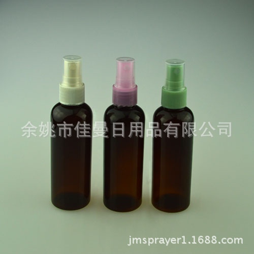 厂家供应100ml圆肩棕色瓶 补水分装 瓶pet塑料瓶 化妆瓶