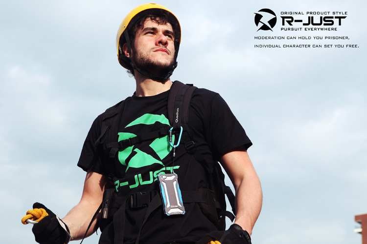 R-JUST GUNDAM Aerospace Aluminum Contrast Color Shockproof Metal Shell Outdoor Protection Protective Case for Apple iPhone SE/5S/5C/5