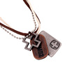 Cross border Explosive money Accessories new pattern Retro cowhide Necklace Simplicity cross man Necklace Europe and America Metrosexual Jewelry