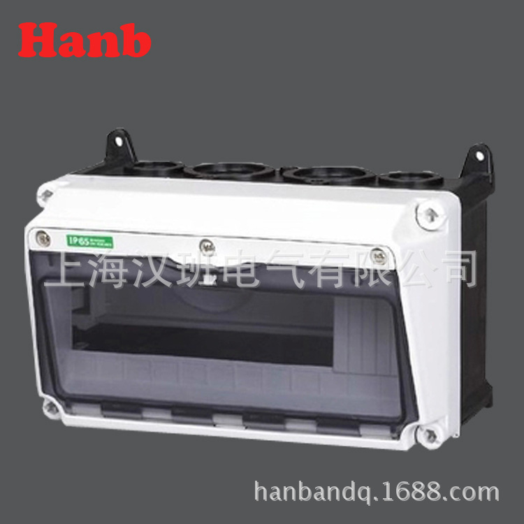 防水配电箱 挂壁式防水空气开关箱 安装断路器箱12位回路箱明装箱