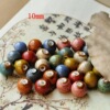 Ceramics, woven retro round beads, 10mm