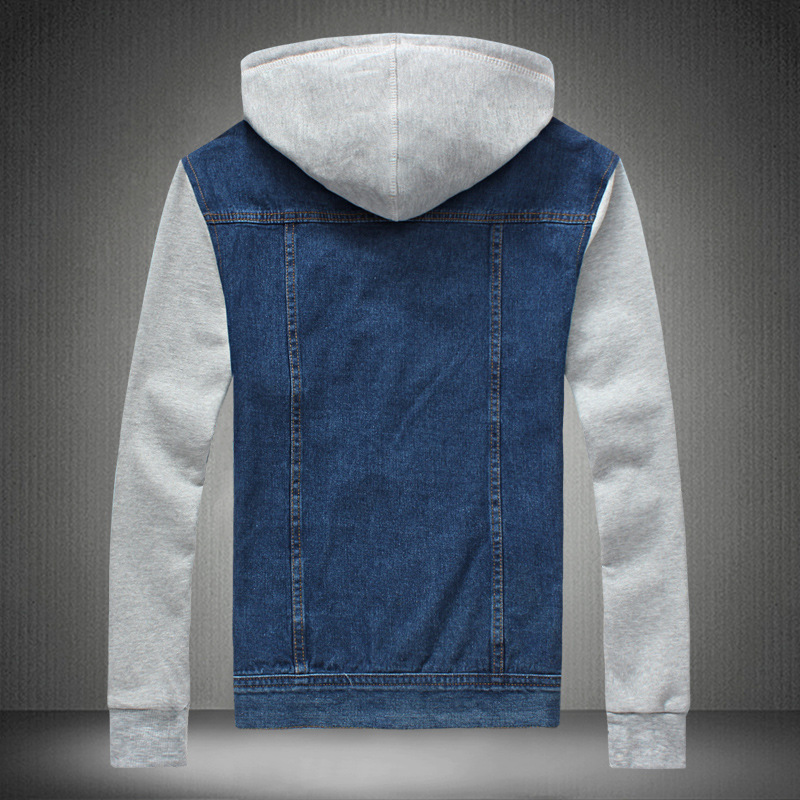 Men's Clothing large goods denim hooded jacket trendy men's coat large size denim jacket_voghion.com
