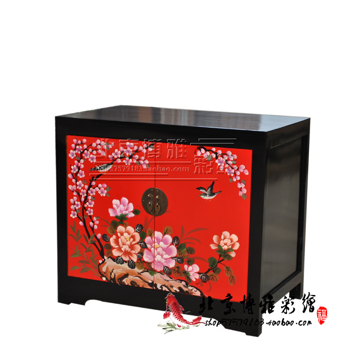 黑體黃門花鳥櫃03