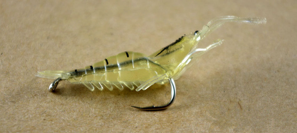 Lifelike Shrimp Lure 50mm 1.3g Soft Plastic Shrimp Lure  Saltwater Sea Bass Swimbait Tackle Gear