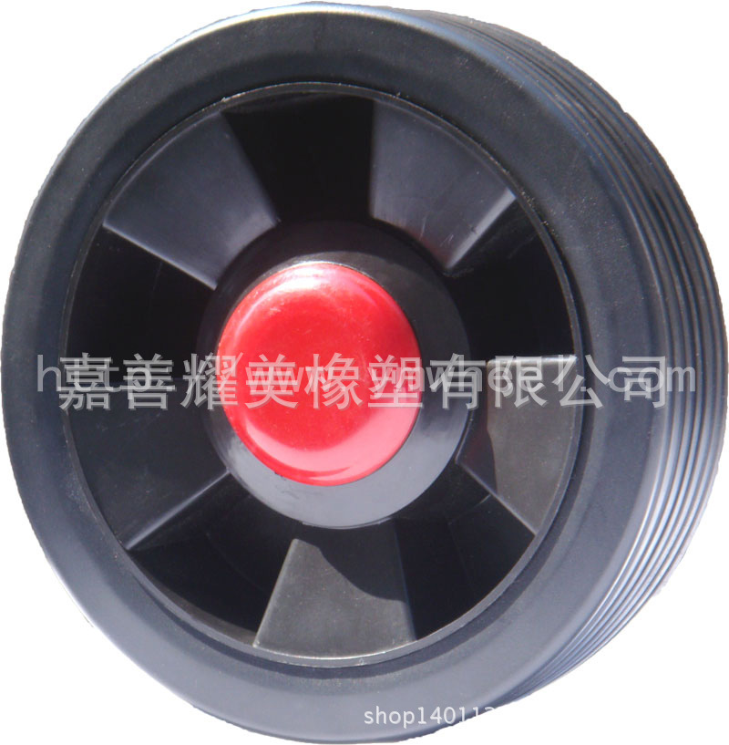 耀美供应6寸割草机塑料橡塑轮子 空压机轮子 园林机械用轮