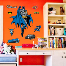 DF9910大款蝙蝠俠卡通貼紙男孩房間裝飾英雄貼畫 三代環保牆貼