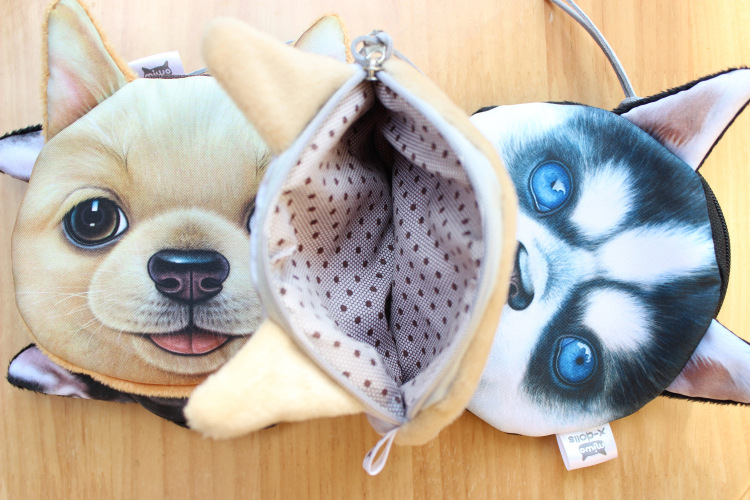 Unisex Animal Nylon Plush Zipper Coin Purses display picture 2