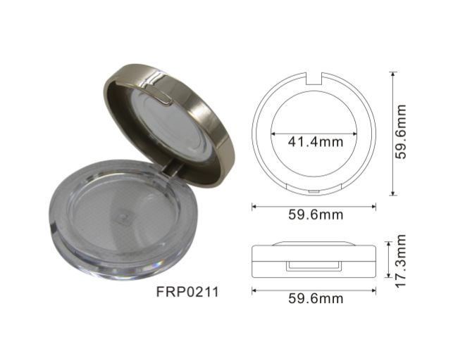 PETG 圆形塑料单层 散粉盒 眼影盒 粉盒 粉扑盒  FRP0211