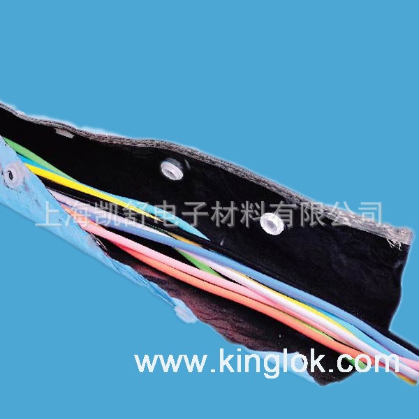 铝箔PVC扣式结束带 防电磁波干扰结束带 电柜箱信号屏蔽套管