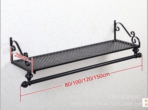 European-style wall iron clothing rack, clothing store wall coat rack, women's clothing store simple hanger, clothing hanger for sale