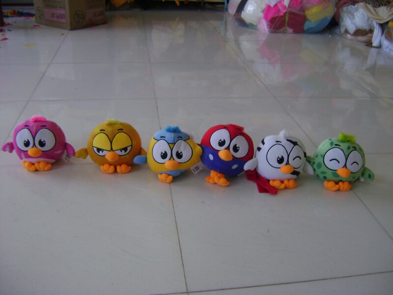 Foreign trade factory specializes in producing six cartoon bird plush piggy bank toy plush piggy bank doll