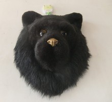 厂家直销 仿真黑熊头 仿真皮毛动物 墙壁挂饰  动物头 一件代发