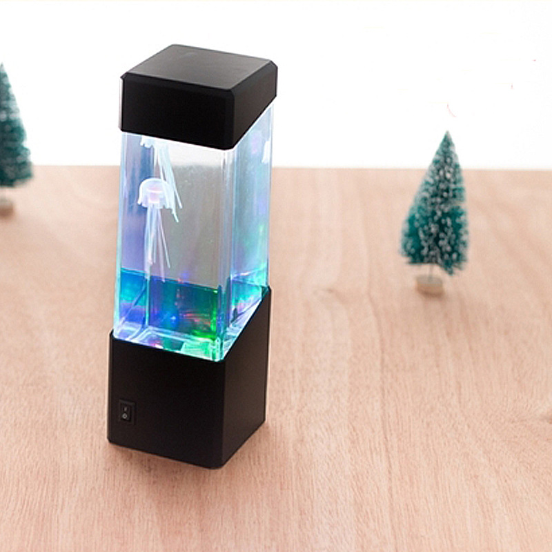 火山灯 果冻灯 闪光小夜灯 鱼缸电子水母水族箱疗伤水母小夜灯,款式随机9